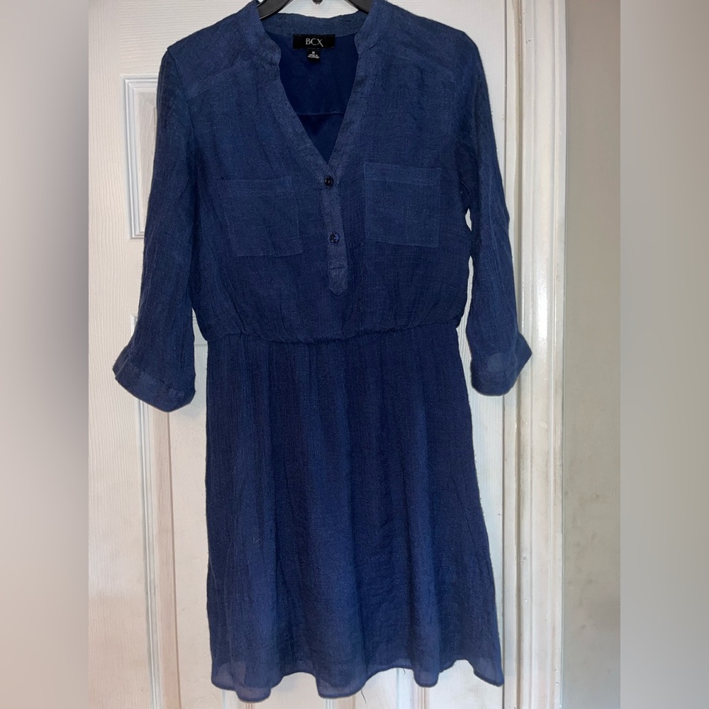 BCX Navy Blue Dress, Size Medium